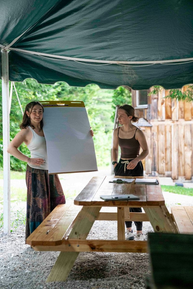 A real outdoor learning moment from the New Roots photo collection